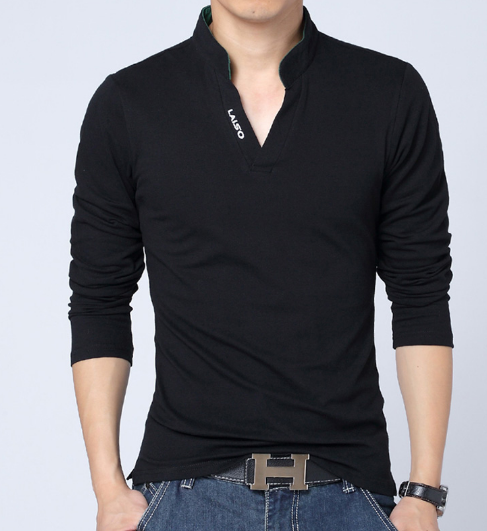 New Fashion Brand Men Long Sleeve Slim Fit T Shirt